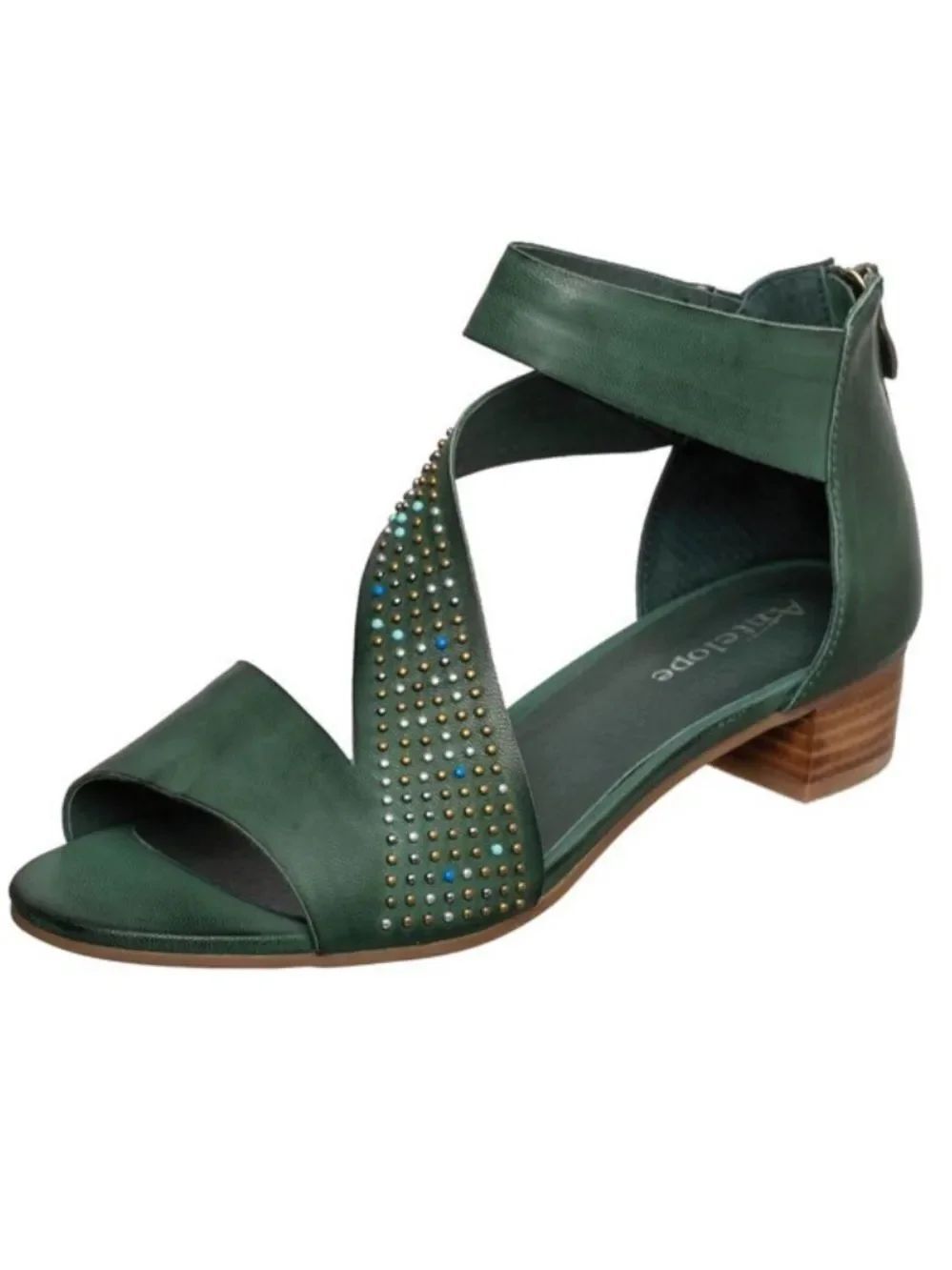 NWTs Antelope Birdie Leather Heel Sandals Size 5-5.5